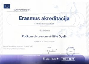 POU OGULIN OSTVARILO NOVA ERASMUS+ SREDSTVA