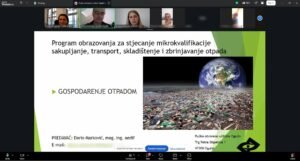ZAPOČEO PROGRAM OBRAZOVANJA ZA STJECANJE MIKROKVALIFIKACIJE SAKUPLJANJE, TRANSPORT, SKLADIŠTENJE I ZBRINJAVANJE OTPADA