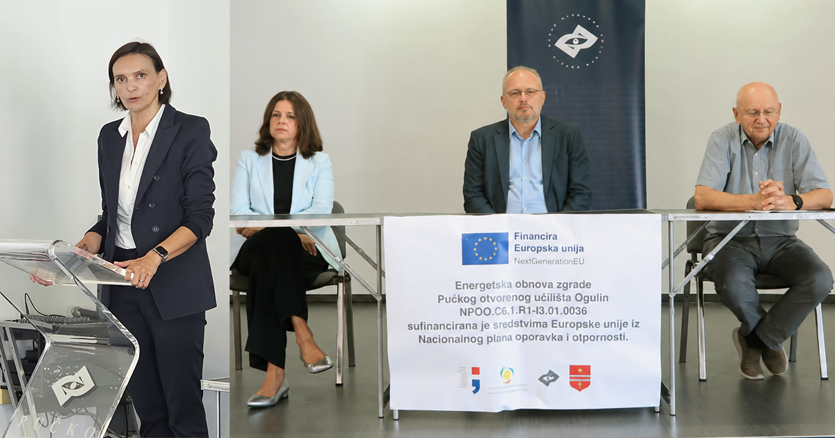ODRŽANA ZAVRŠNA TISKOVNA KONFERENCIJA PROJEKTA ENERGETSKE OBNOVE PUČKOG OTVORENOG UČILIŠTA OGULIN